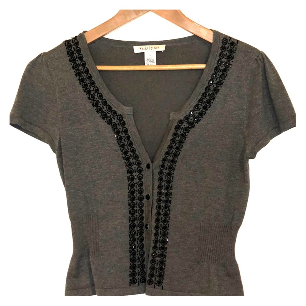 White House/Black Market Beaded Sweater